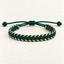 Tulsi Emerald Green & Light Gold Woven Thread Bracelet