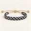 Tulsi Sporty Blue & Light Gold Woven Thread Bracelet