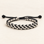 Tulsi Midnight Black & White Woven Thread Bracelet
