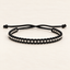 Classic Black & Silver Woven Thread Bracelet