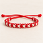 Ruby Red & White Woven Soft Thread Bracelet