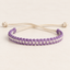 Lavender & White Soft Thread Woven Bracelet