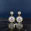 Radiance Bezel Drop Diamond Earrings