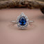 Sapphire Empress Halo Ring