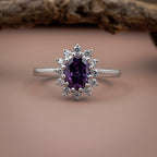 Violet Empress Halo Ring