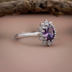 Violet Empress Halo Ring
