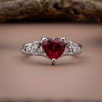 Velvet Ruby Heart Ring
