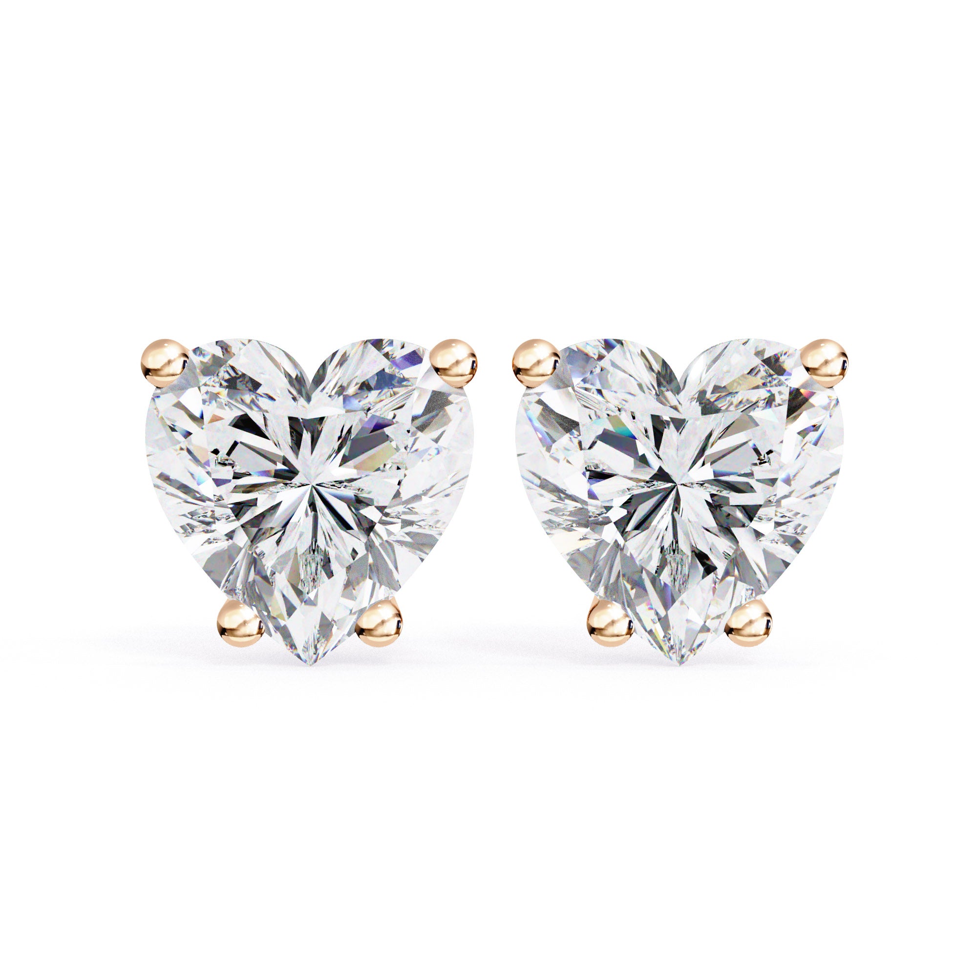 Solitaire Heart Spark Forever Studs