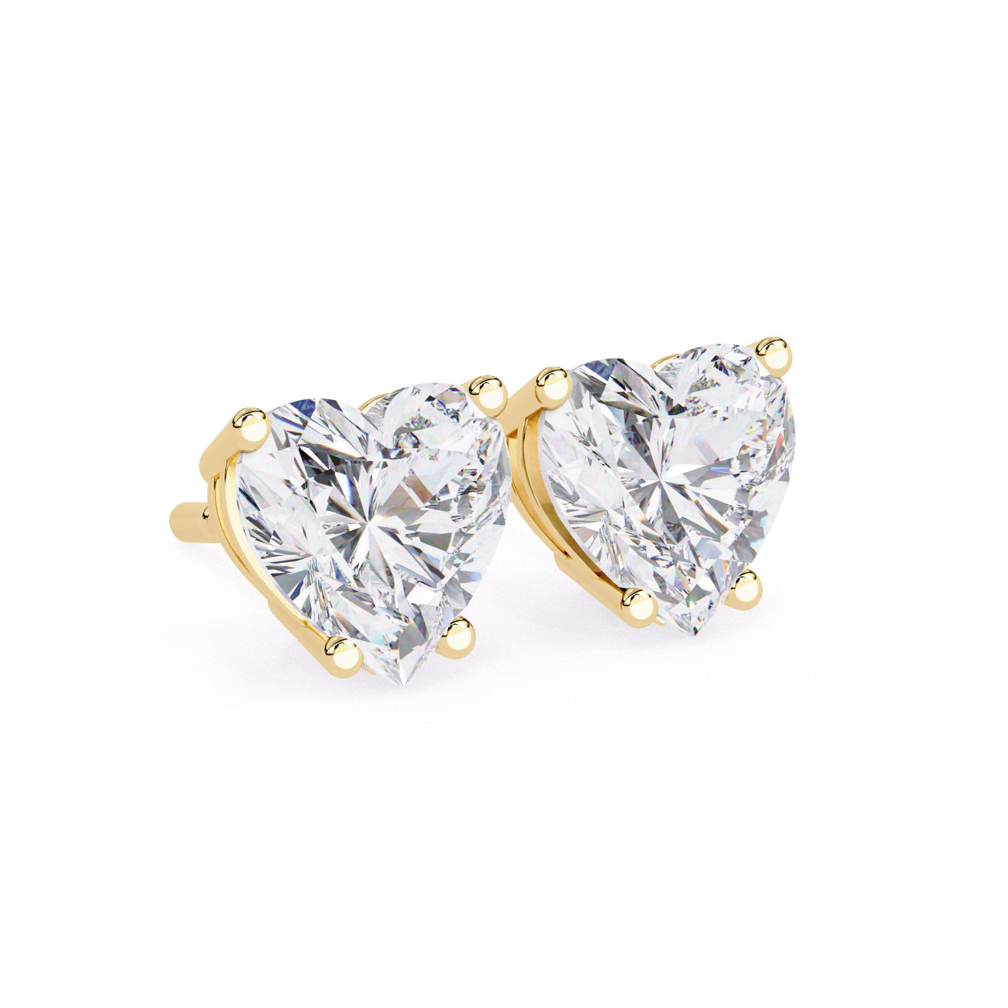 Solitaire Heart Spark Forever Studs