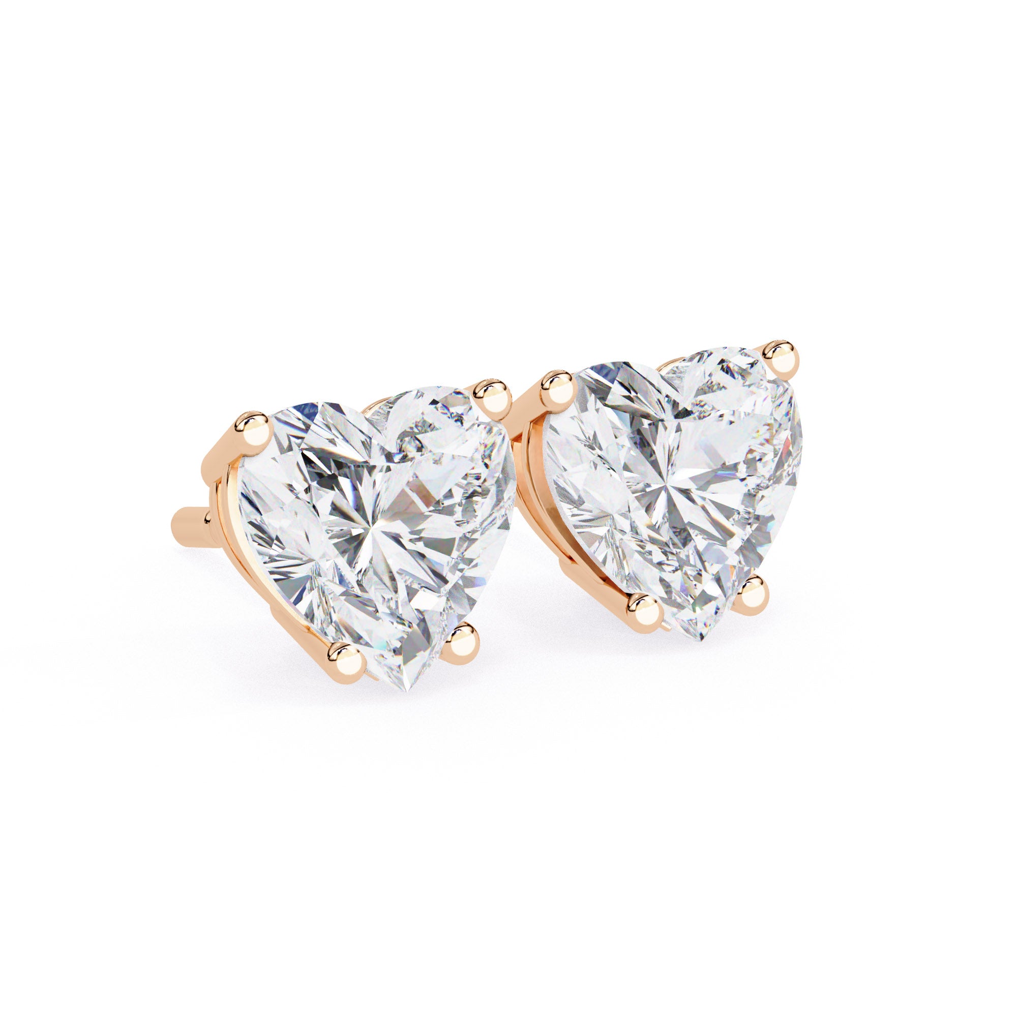 Solitaire Heart Spark Forever Studs