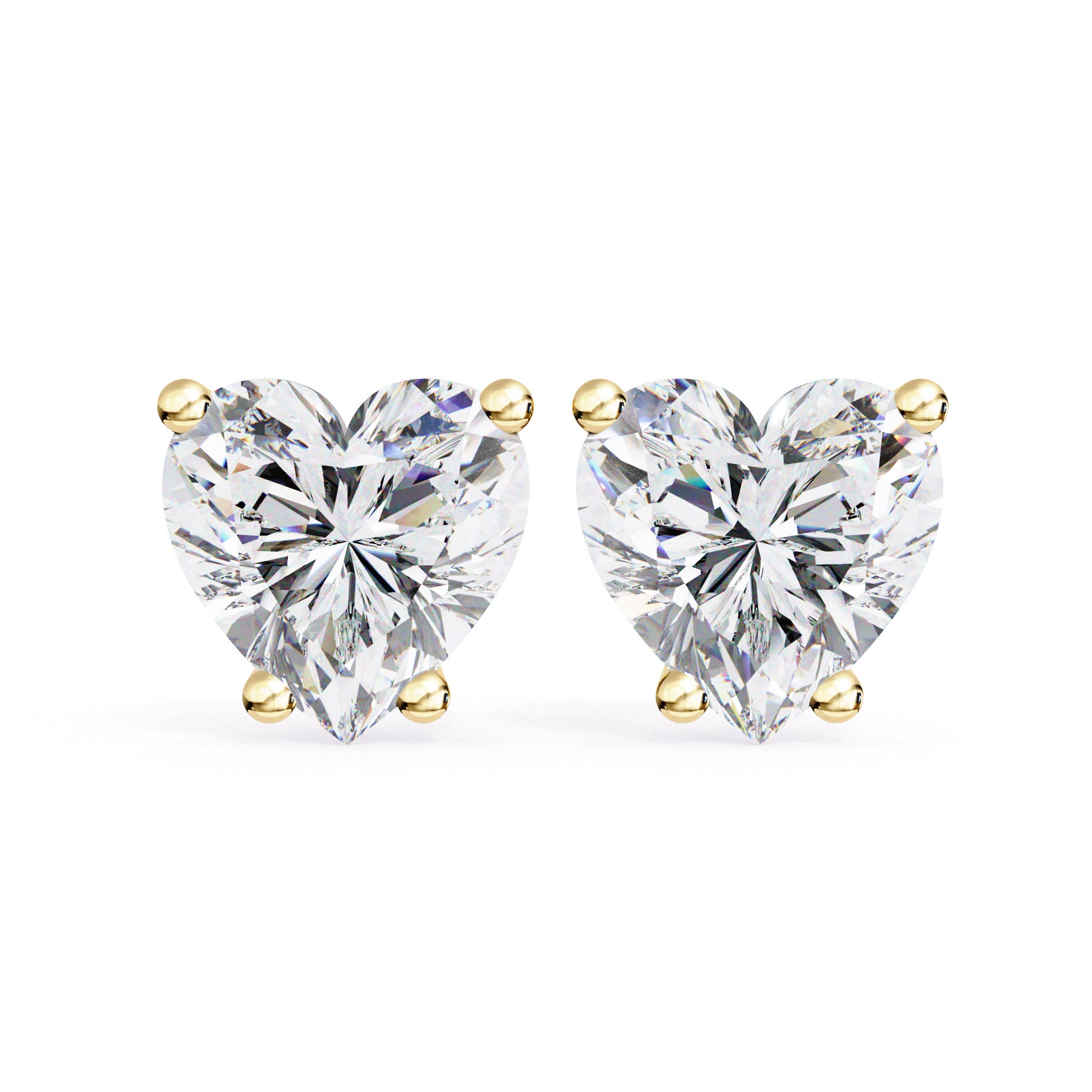 Solitaire Heart Spark Forever Studs