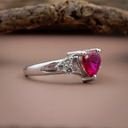 Velvet Ruby Heart Ring