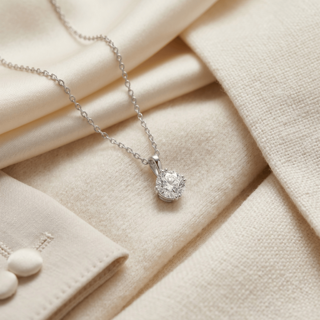 The Royal Bloom Solitaire Pendant