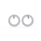 Spark Diamond Circle Stud Earrings