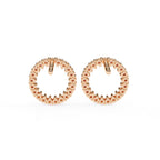 Spark Diamond Circle Stud Earrings