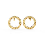 Spark Diamond Circle Stud Earrings