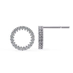 Spark Diamond Circle Stud Earrings