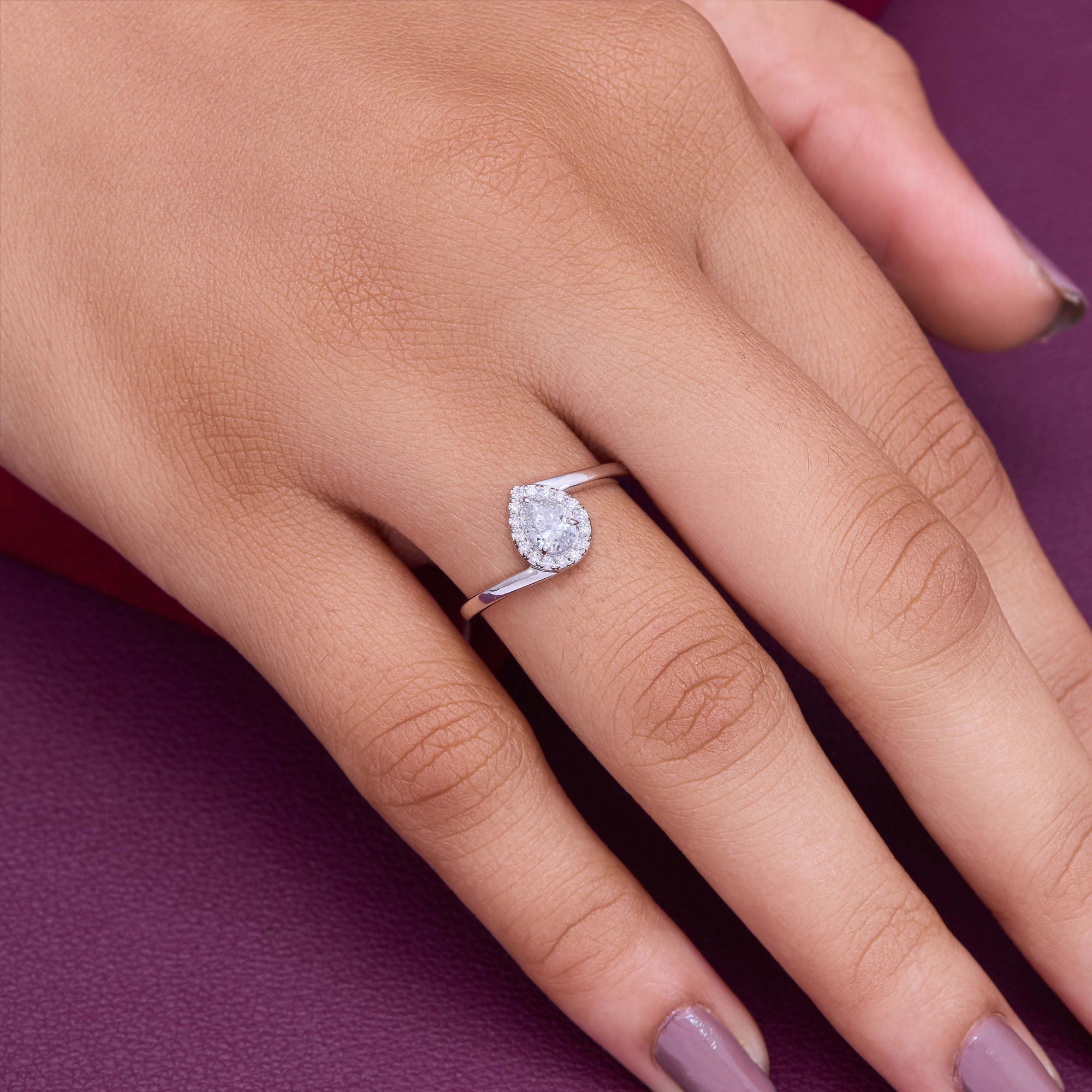 Pear Halo Fancy Ring Secondary image