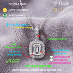 Blush Royale halo emerald Pendant