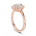 Solitaire Oval Halo Ring