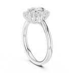 Solitaire Oval Halo Ring