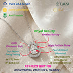 Celena Teardrop Halo Pendant