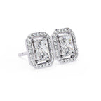 Imperial Radiant Halo Stud Earrings