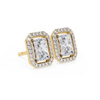 Imperial Radiant Halo Stud Earrings