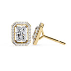 Imperial Radiant Halo Stud Earrings