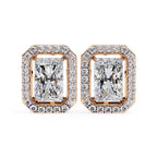 Imperial Radiant Halo Stud Earrings