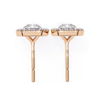 Imperial Radiant Halo Stud Earrings