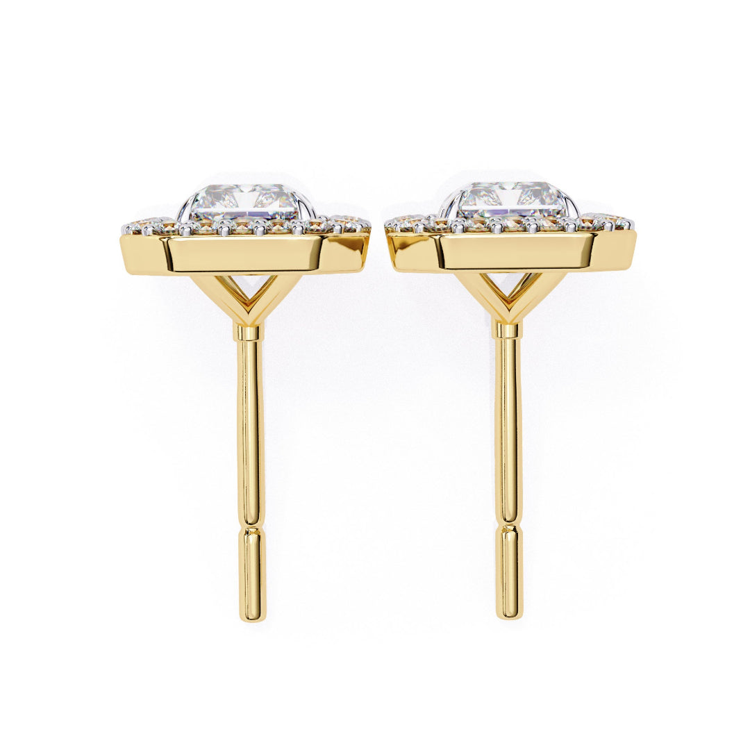 Imperial Radiant Halo Stud Earrings