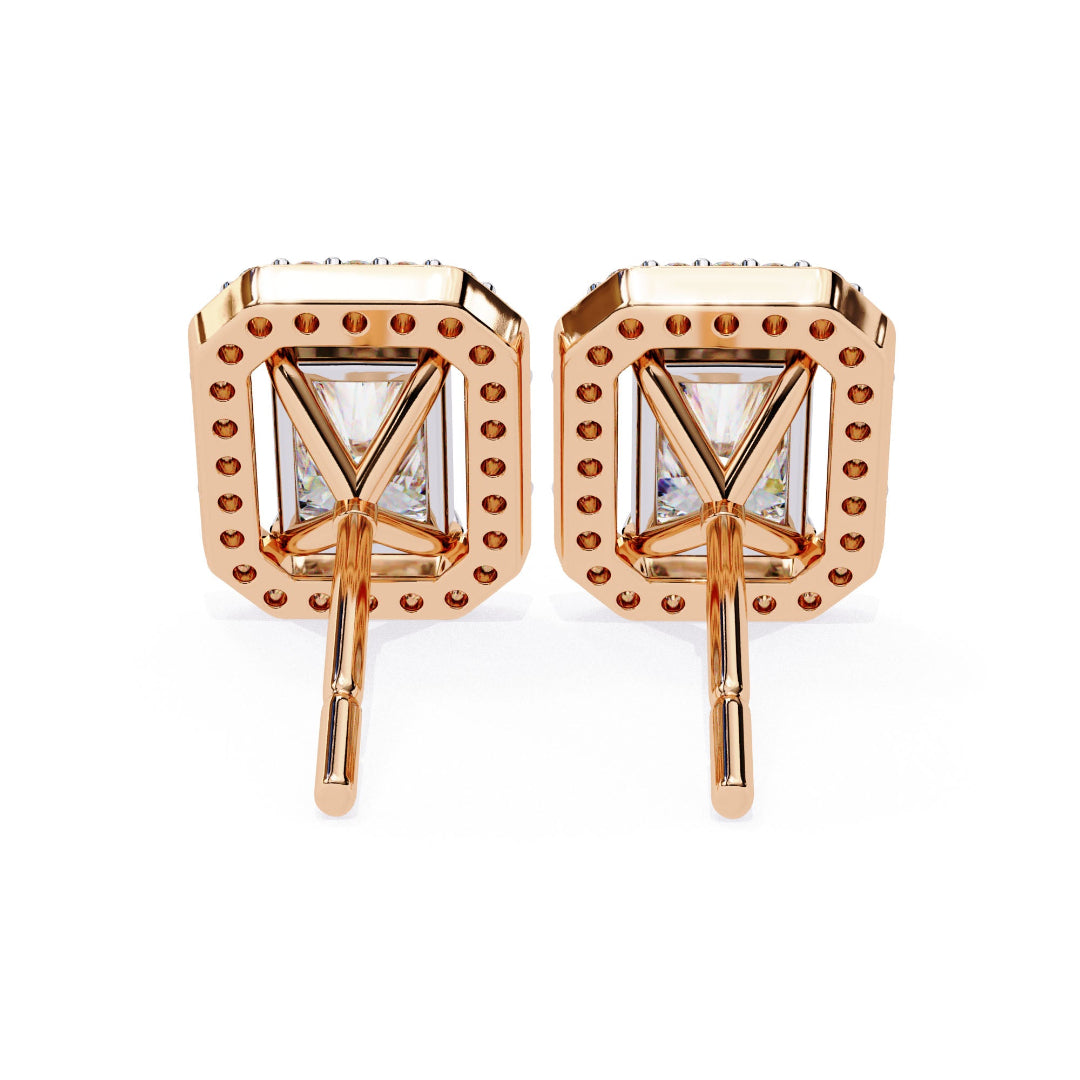 Imperial Radiant Halo Stud Earrings