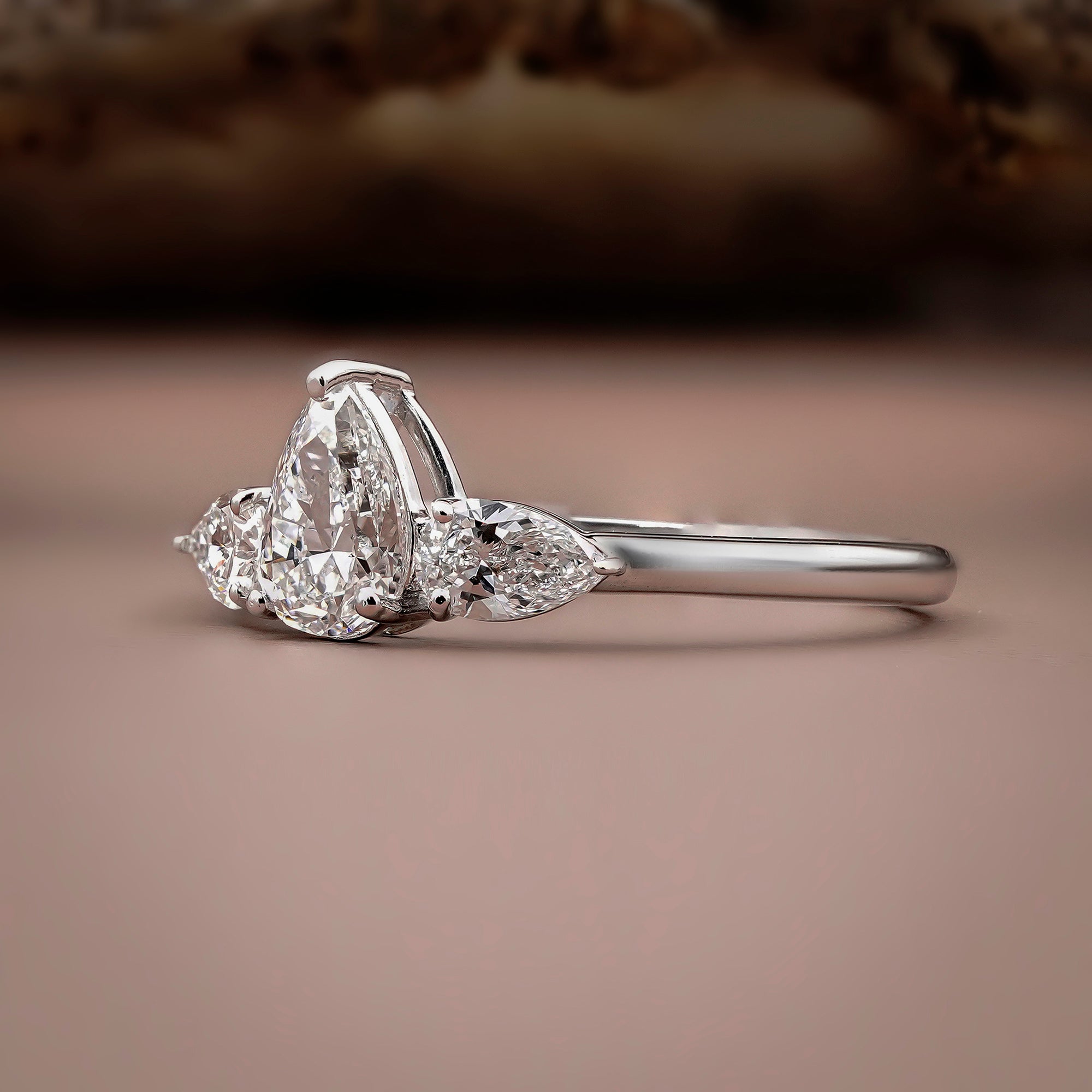 Pear Majesty Engagement Ring