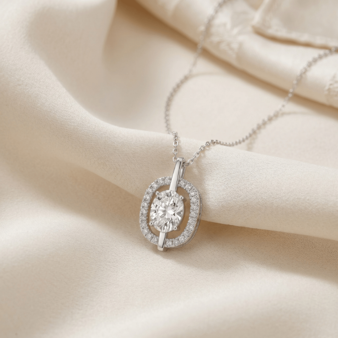 The Serenity Floating Oval Pendant Main image