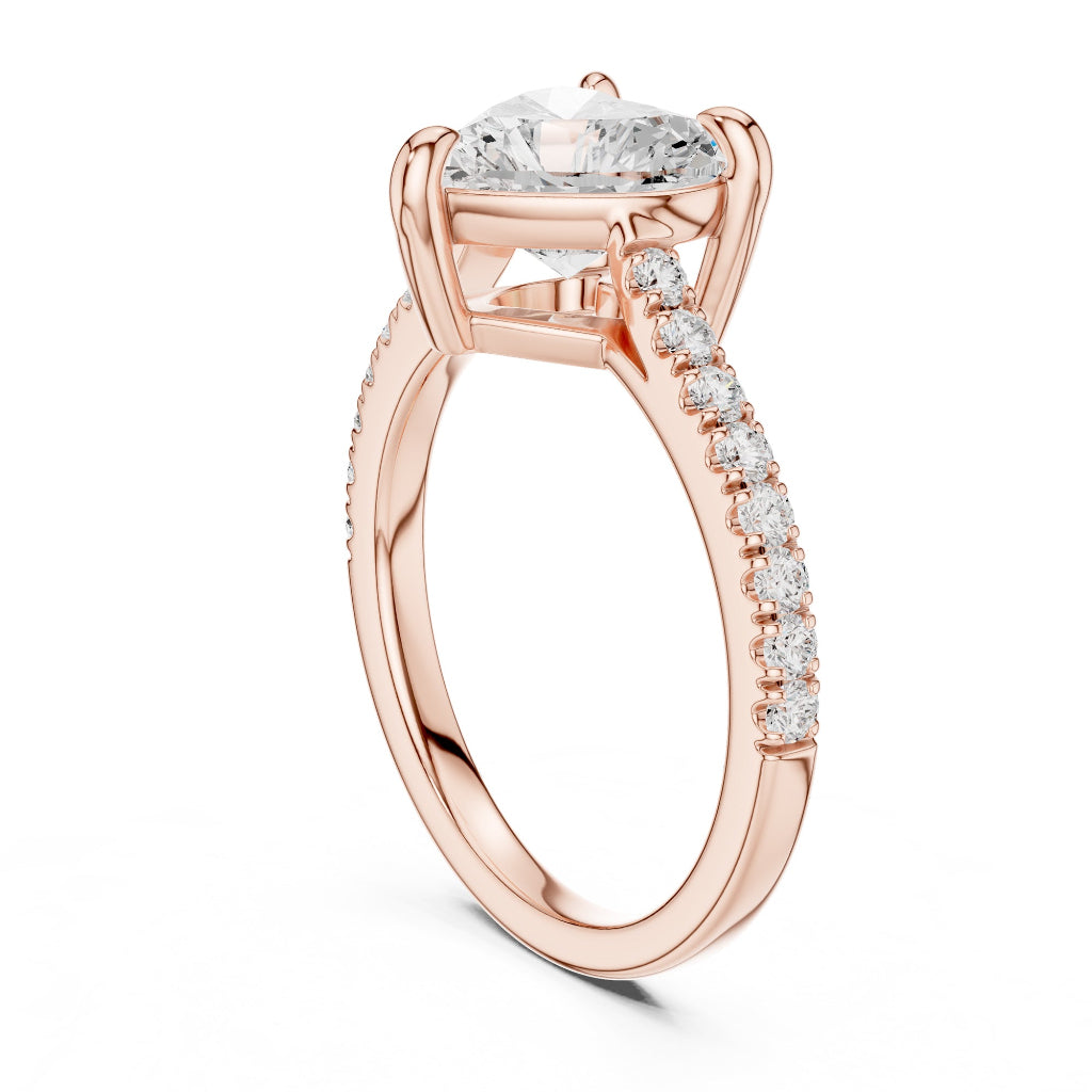 True Love Heart Solitaire Ring