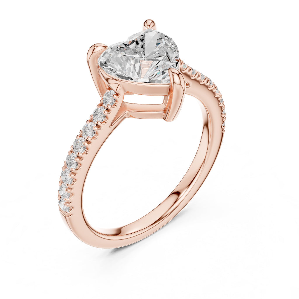 True Love Heart Solitaire Ring