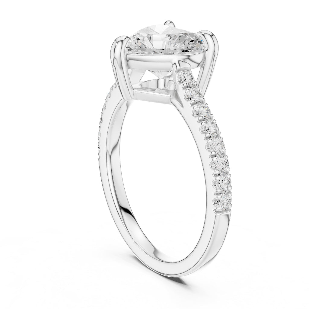 True Love Heart Solitaire Ring