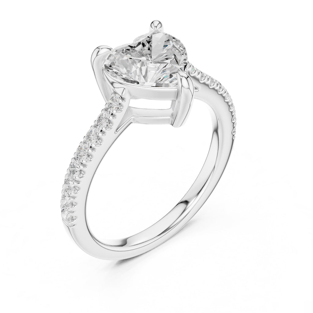 True Love Heart Solitaire Ring