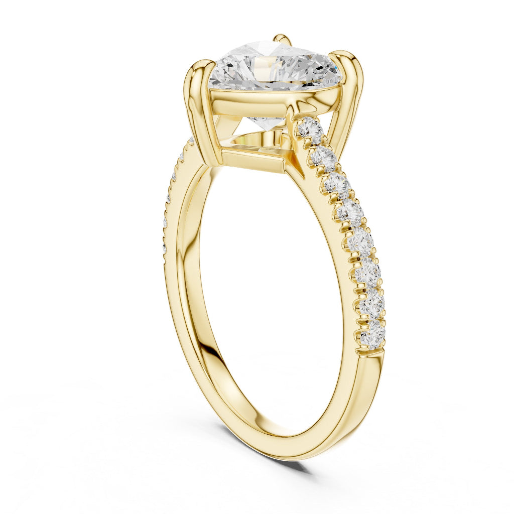 True Love Heart Solitaire Ring