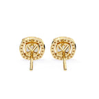 Sparkle Cushion Halo Diamond Stud Earrings