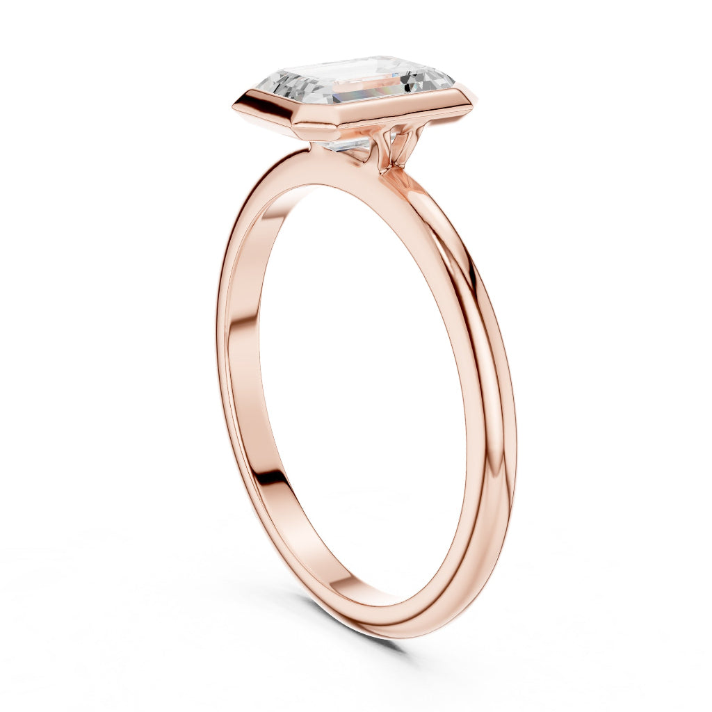Royal Horizon Diamond Bezel Ring