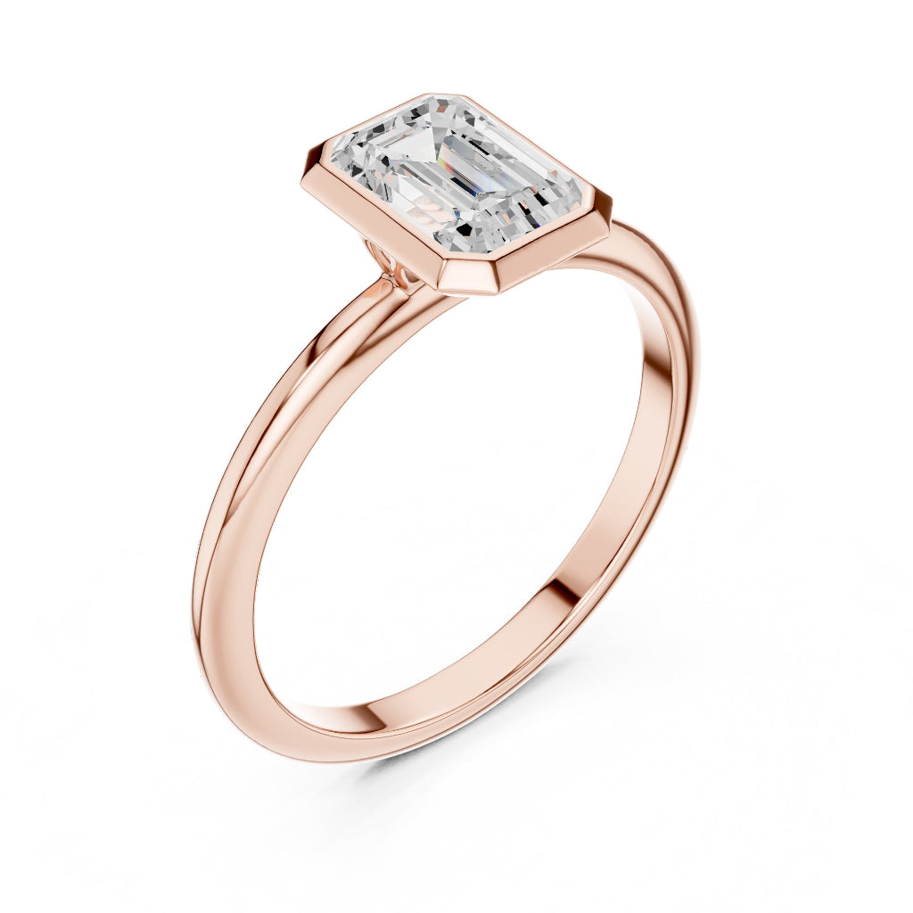 Royal Horizon Diamond Bezel Ring