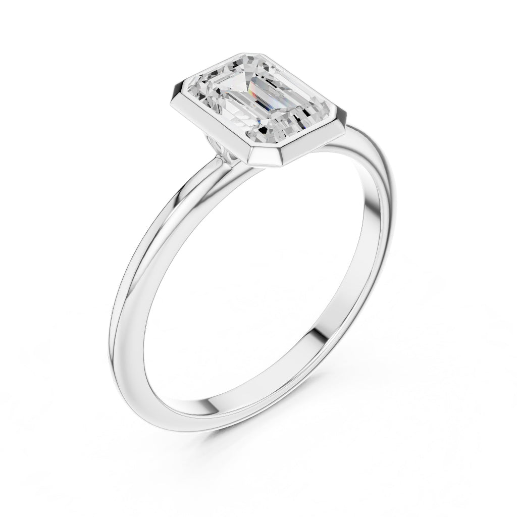 Royal Horizon Diamond Bezel Ring