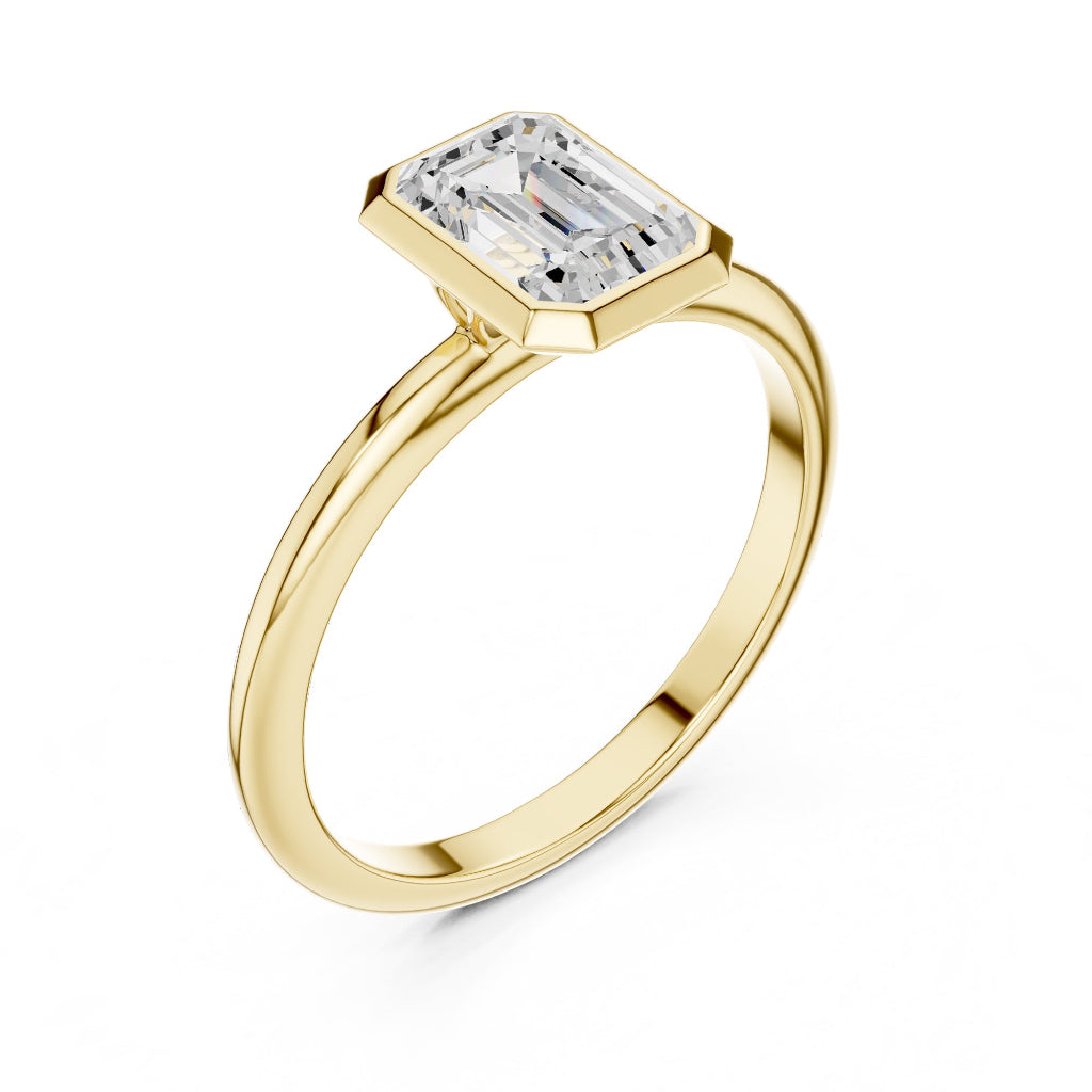 Royal Horizon Diamond Bezel Ring