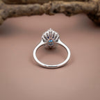 Sapphire Empress Halo Ring