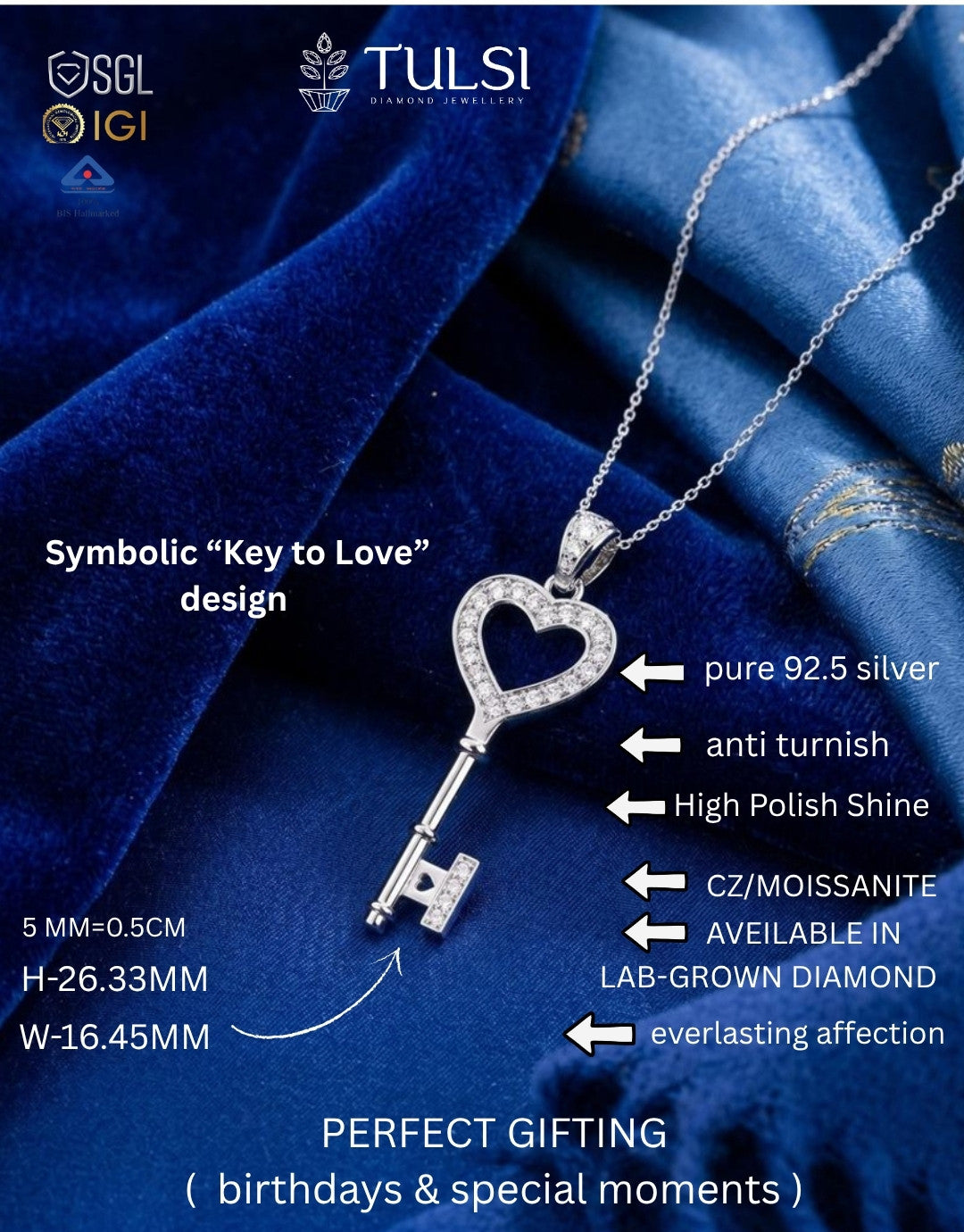 Key to My Heart Pendant ❤️🔑