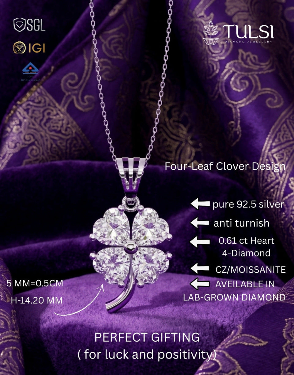 Lucky Clover Sparkle Pendant
