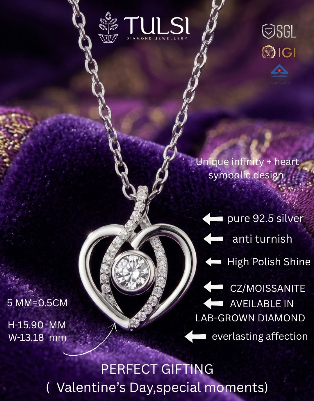 Florance Love Twist Pendant