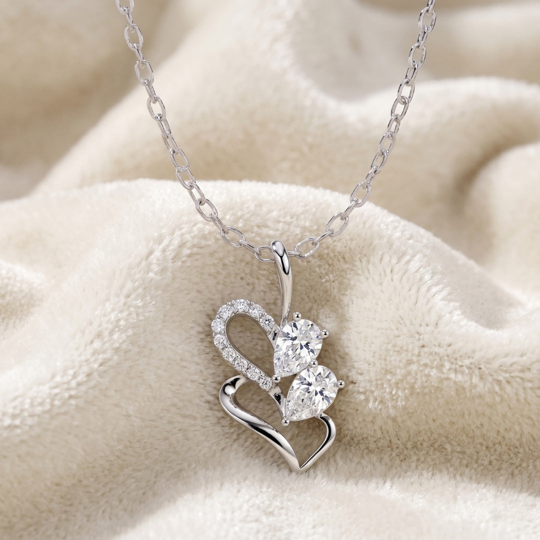 Twin Heart Diamond Pendant